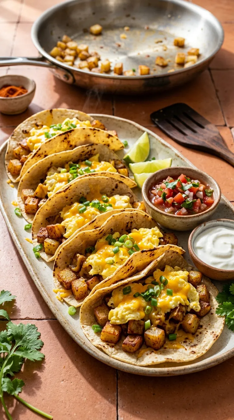 Breakfast ideas on a budget Potato Egg Tacos