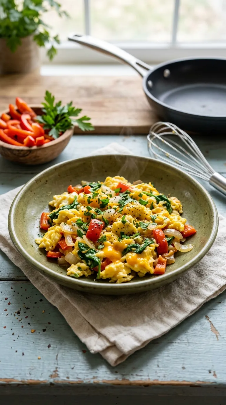 Breakfast ideas on a budget Veggie Egg Scramble