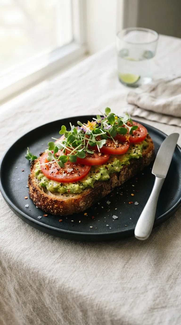 breakfast ideas with no eggs Avocado Tomato Toast