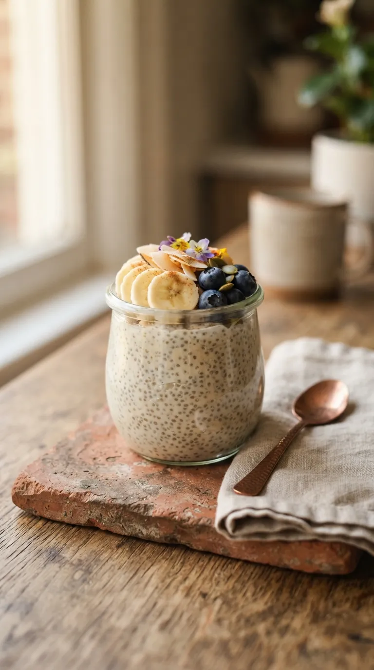 breakfast ideas with no eggs Banana Chia Pudding