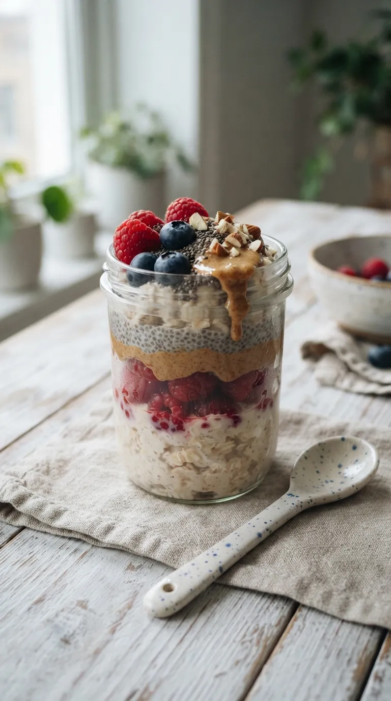 breakfast ideas with no eggs Berry Overnight Oats
