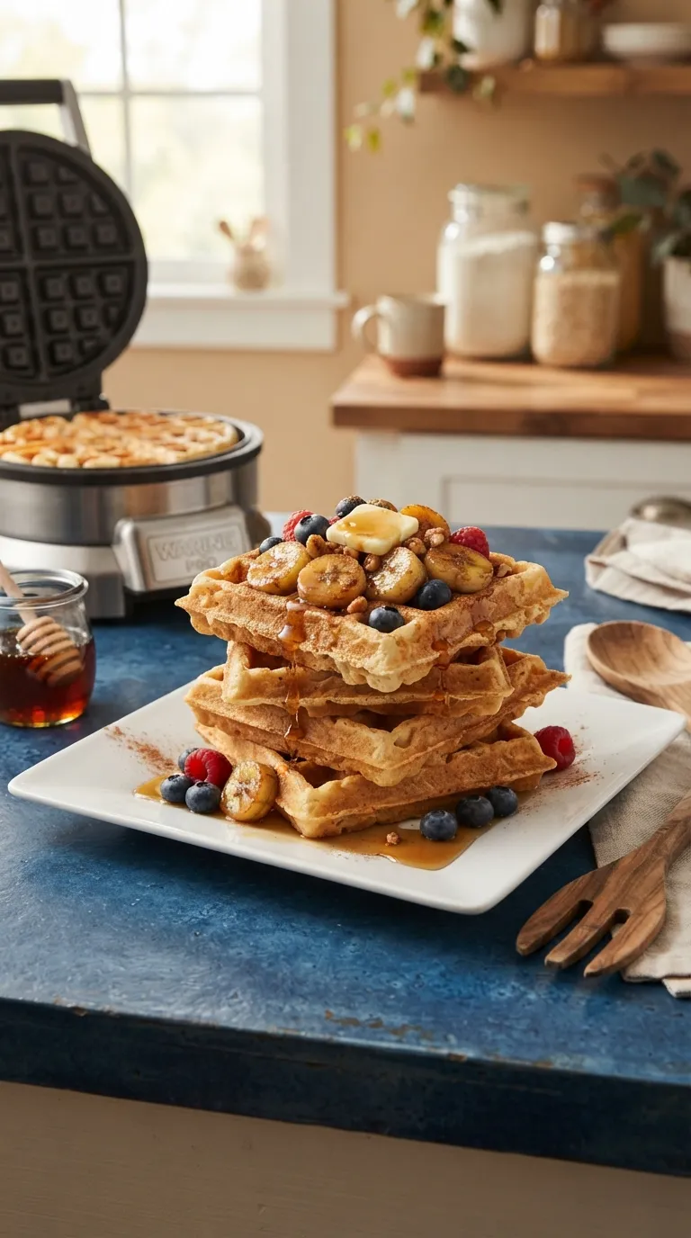 breakfast ideas with no eggs Cinnamon Banana Waffles