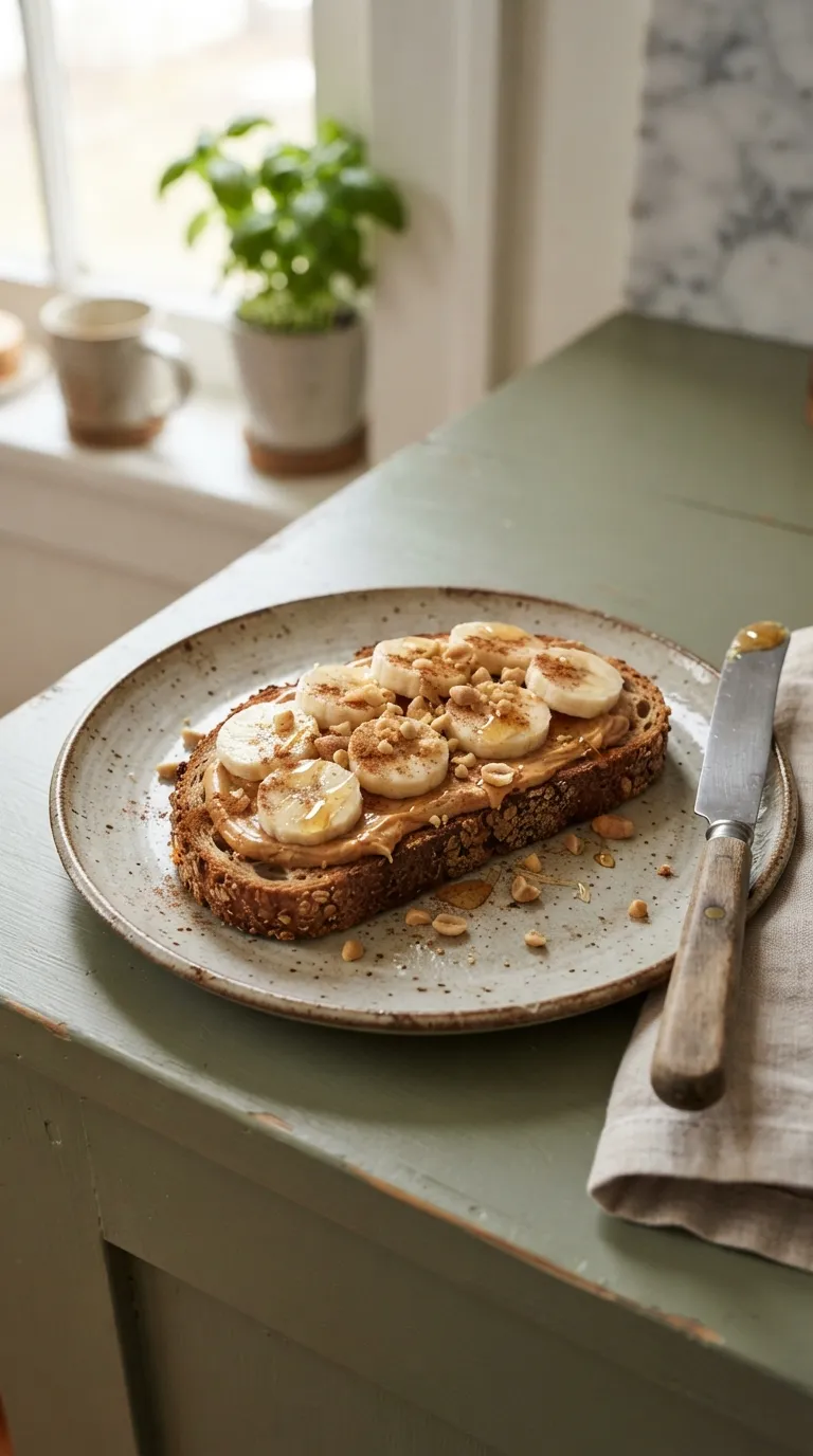 breakfast ideas with no eggs Peanut Butter Banana Toast