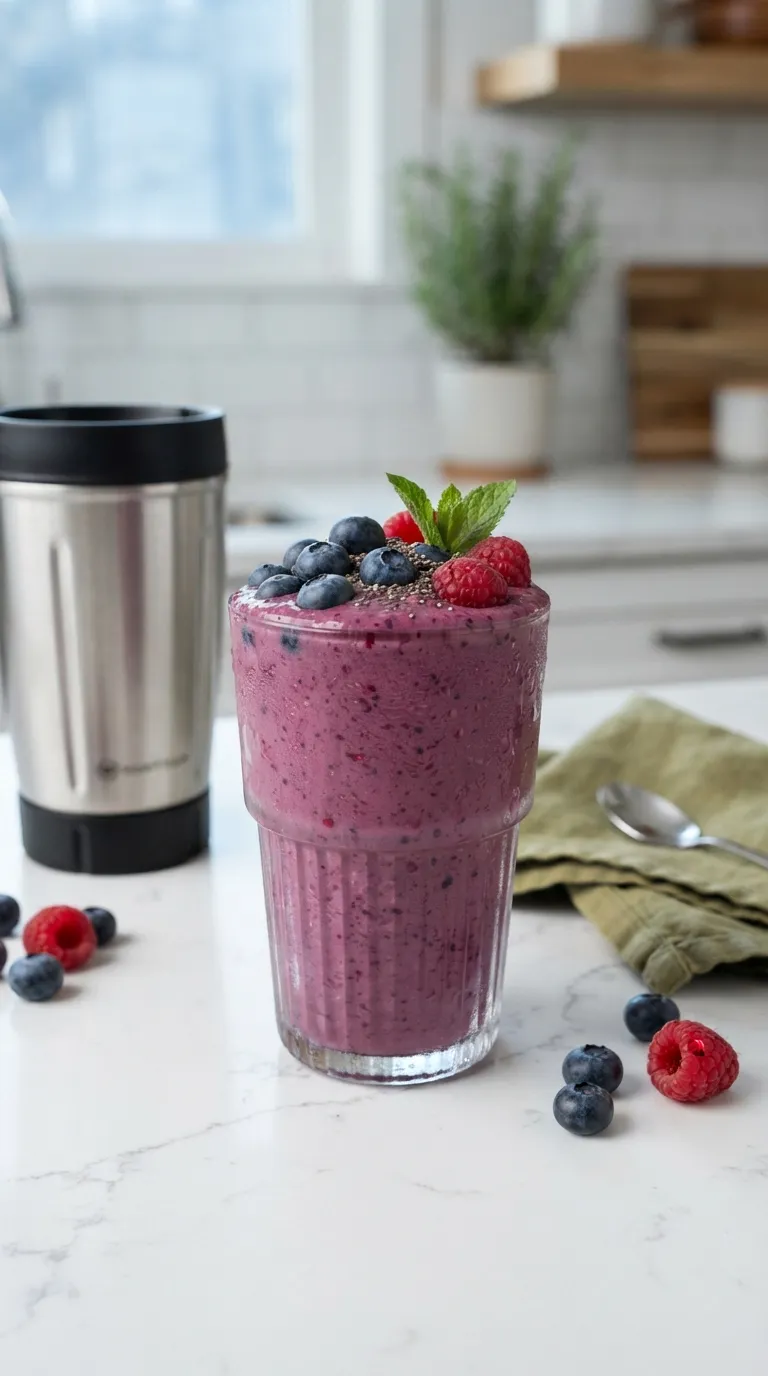 breakfast recipes for beginners Berry Breakfast Smoothie