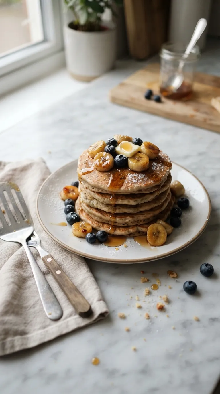 breakfast recipes for beginners Fluffy Banana Pancakes