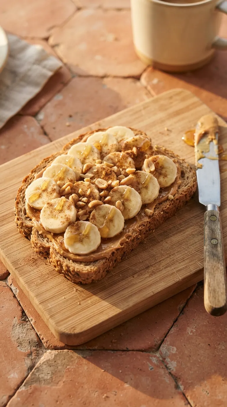 breakfast recipes for beginners Peanut Butter Banana Toast