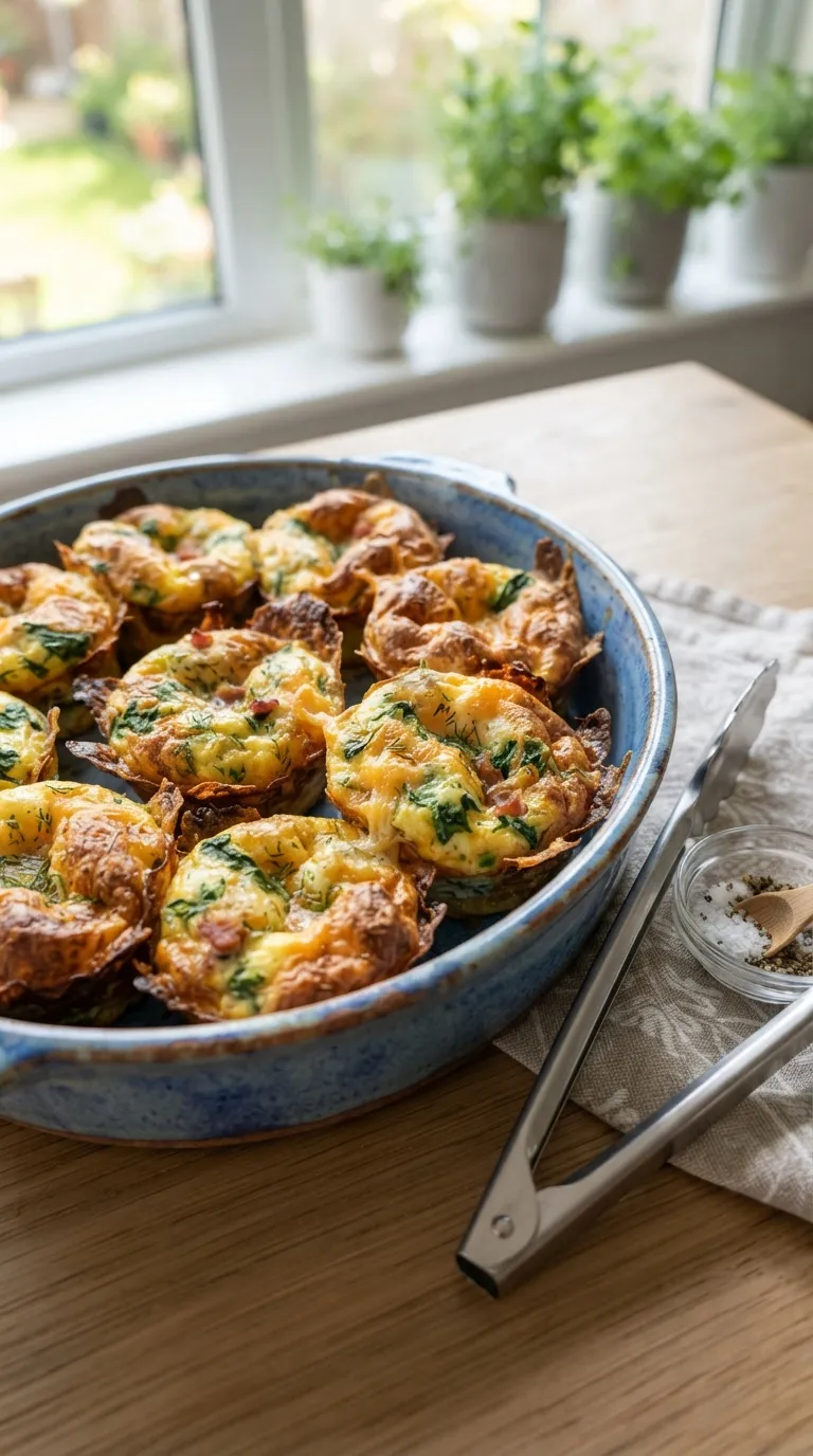 breakfast recipes for beginners Spinach Egg Muffins