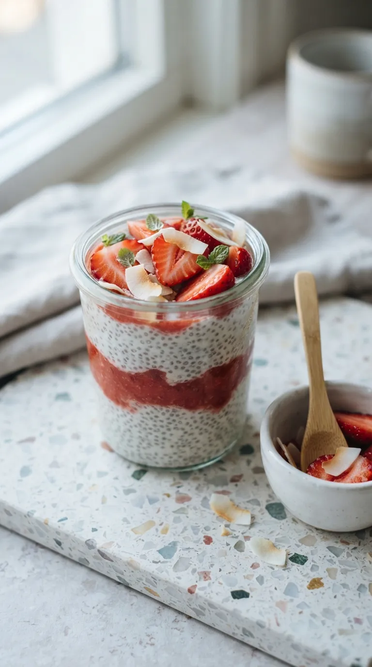 breakfast recipes for beginners Strawberry Chia Pudding