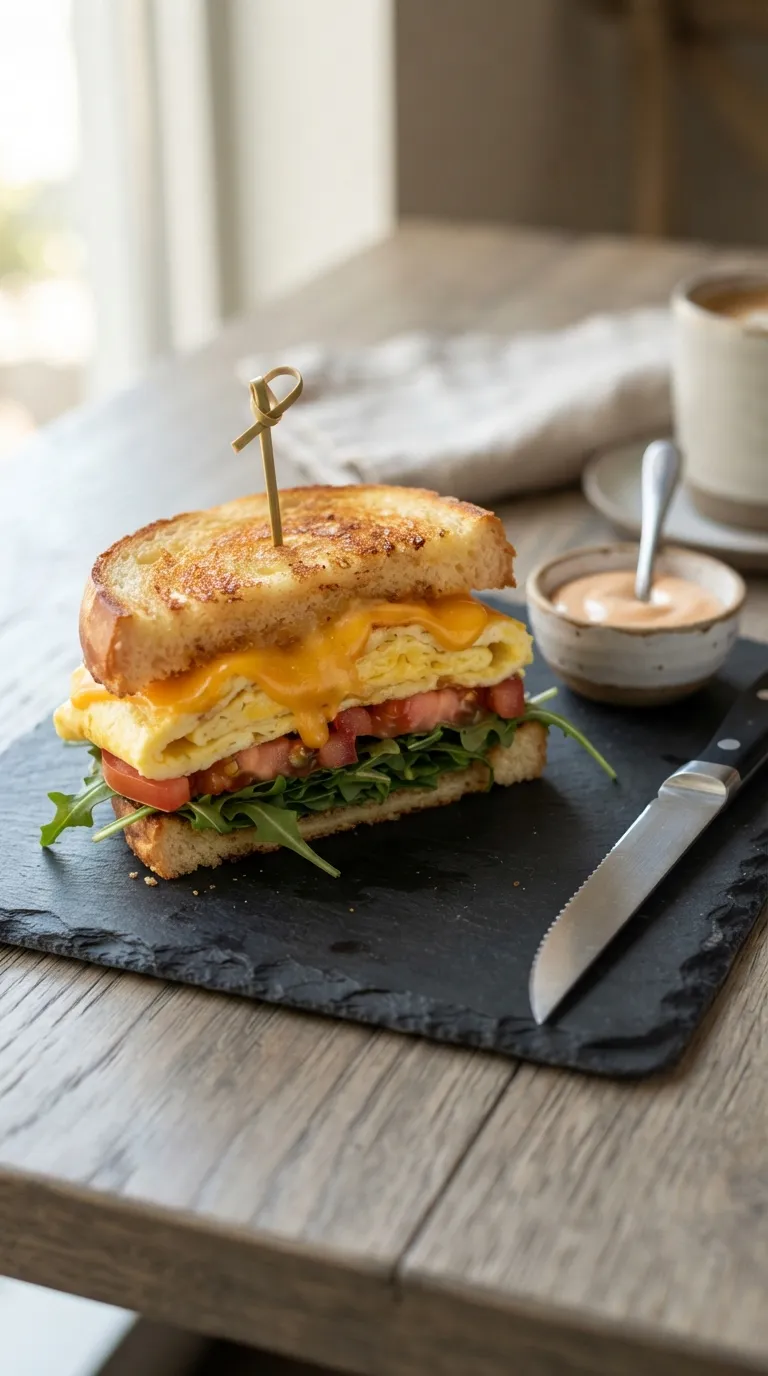 breakfast recipes for beginners Tomato Egg Sandwich