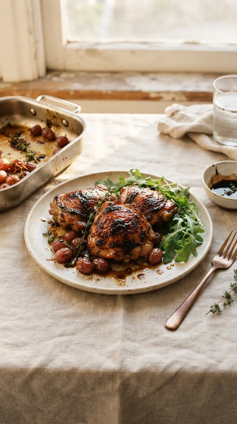 date night dinner recipes at home Balsamic Chicken Thighs