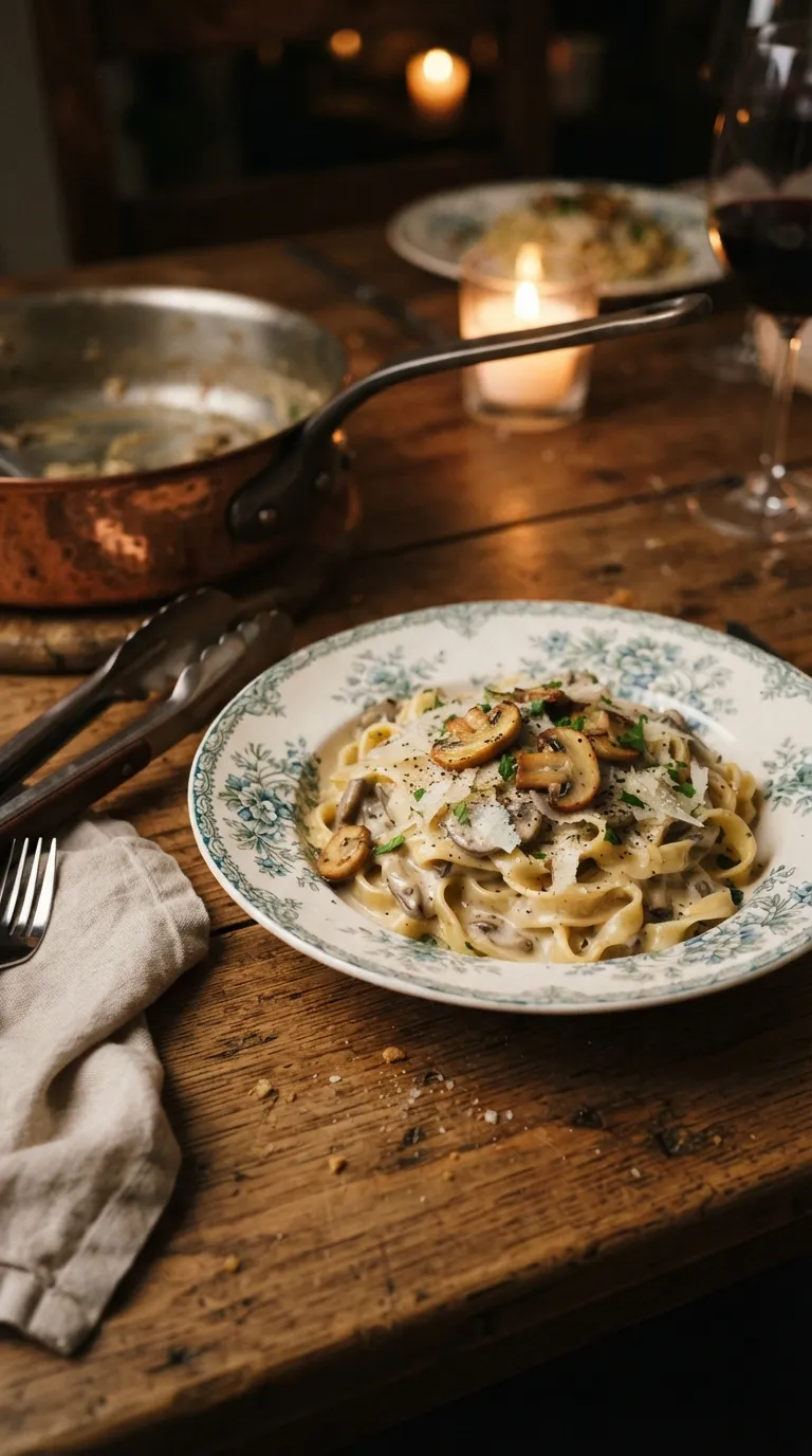 date night dinner recipes at home Creamy Mushroom Pasta