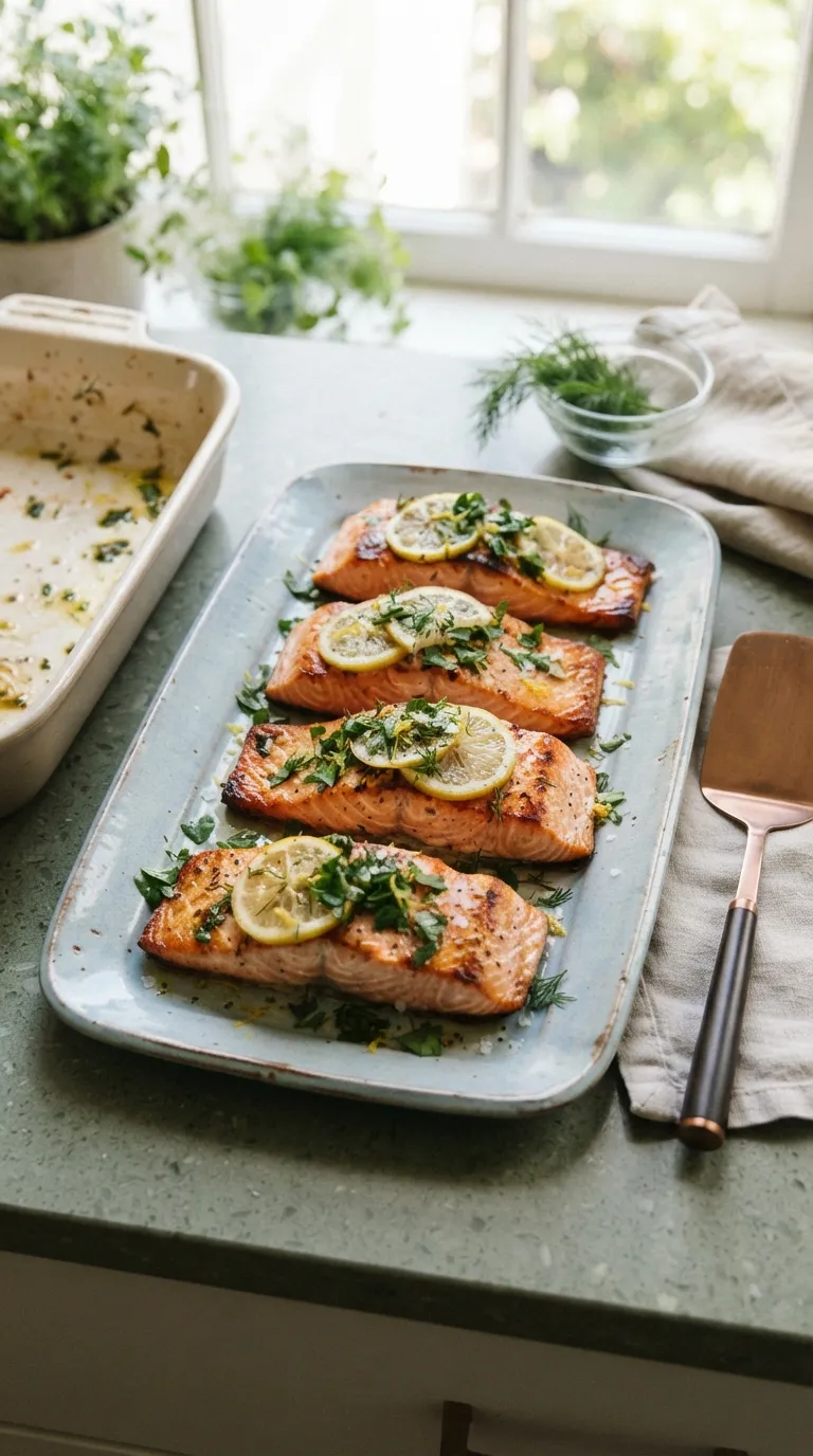 date night dinner recipes at home Lemon Herb Salmon