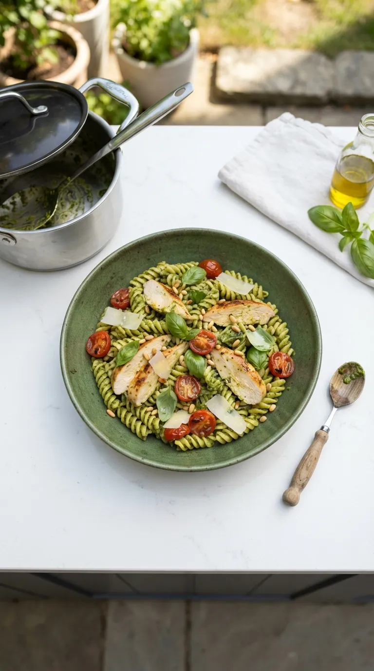 date night dinner recipes at home Pesto Chicken Pasta