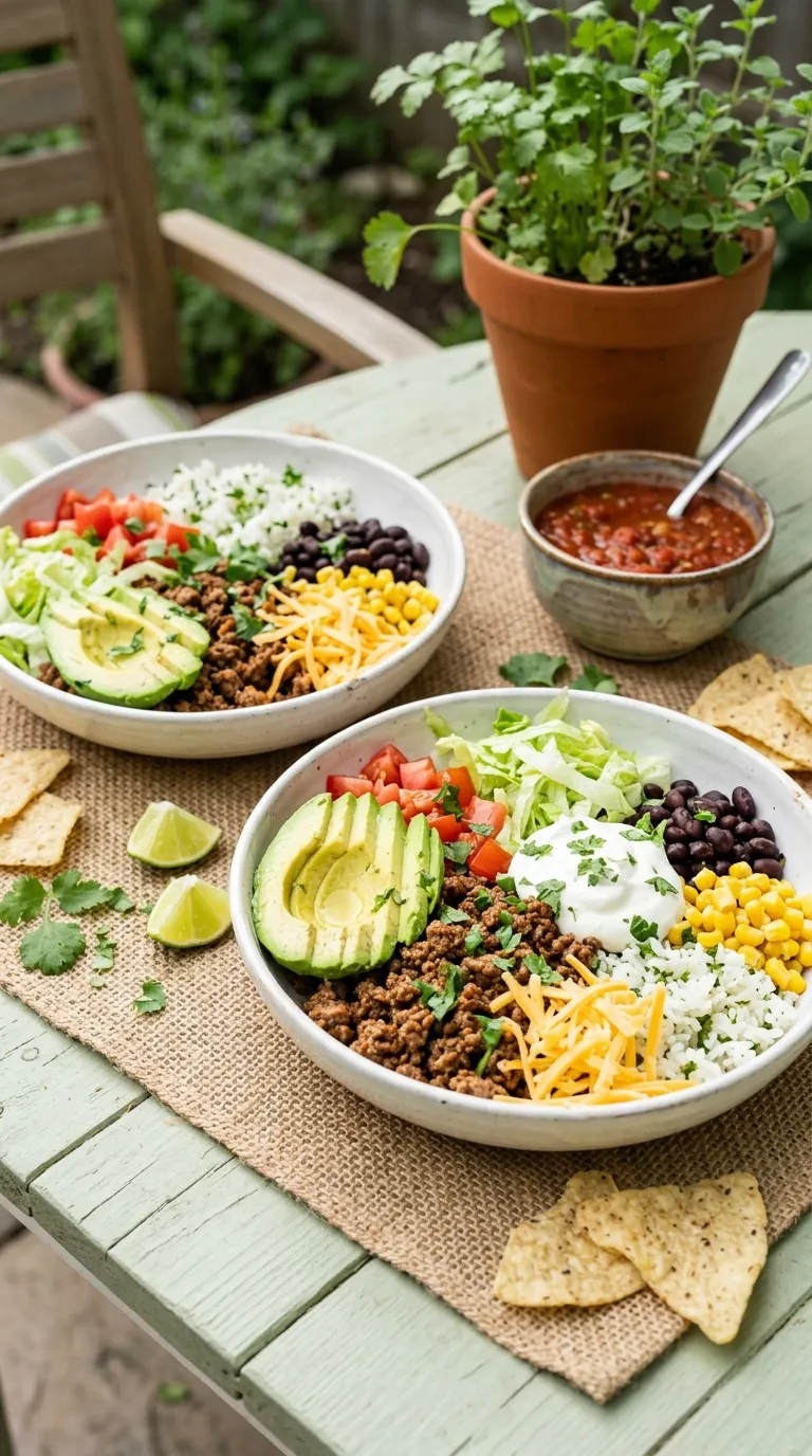 dinner recipes for beginners Beef Taco Bowls