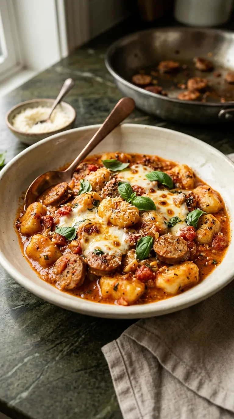 dinner recipes for beginners Sausage Tomato Gnocchi