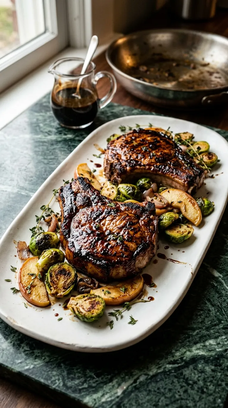 dinner recipes for two people Balsamic Pork Chops