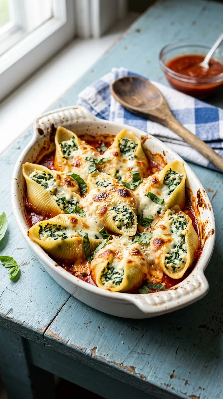dinner recipes for two people Spinach Ricotta Stuffed Shells