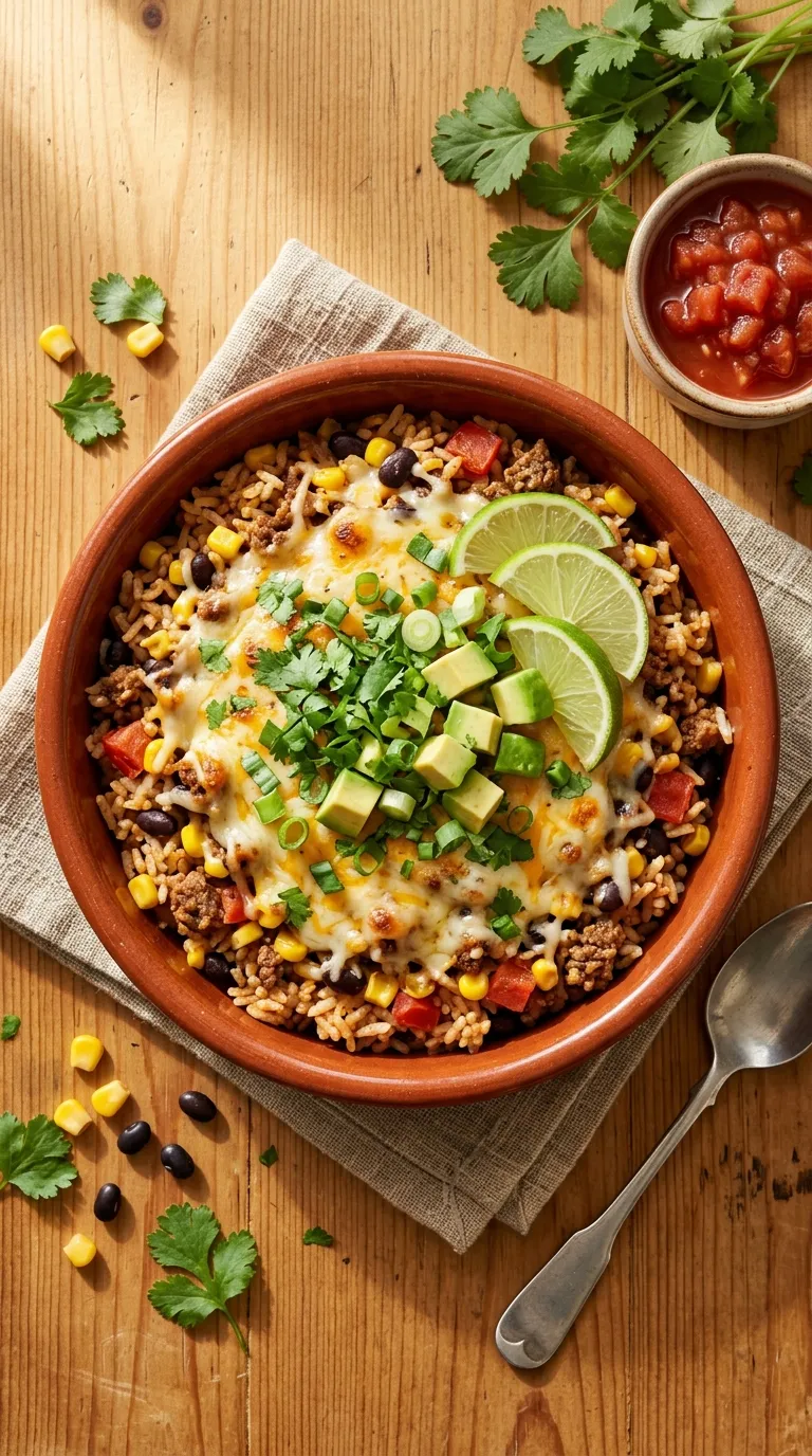 dinner recipes on a budget Cheesy Taco Rice