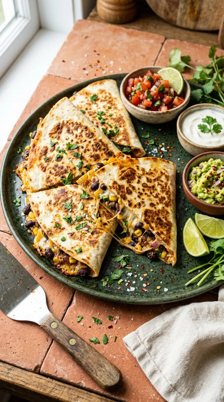 dinner recipes on a budget Crispy Bean Quesadillas