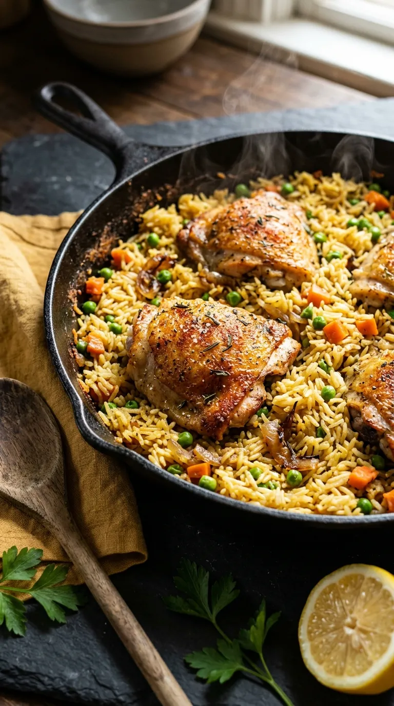 dinner recipes on a budget One-Pan Chicken Rice