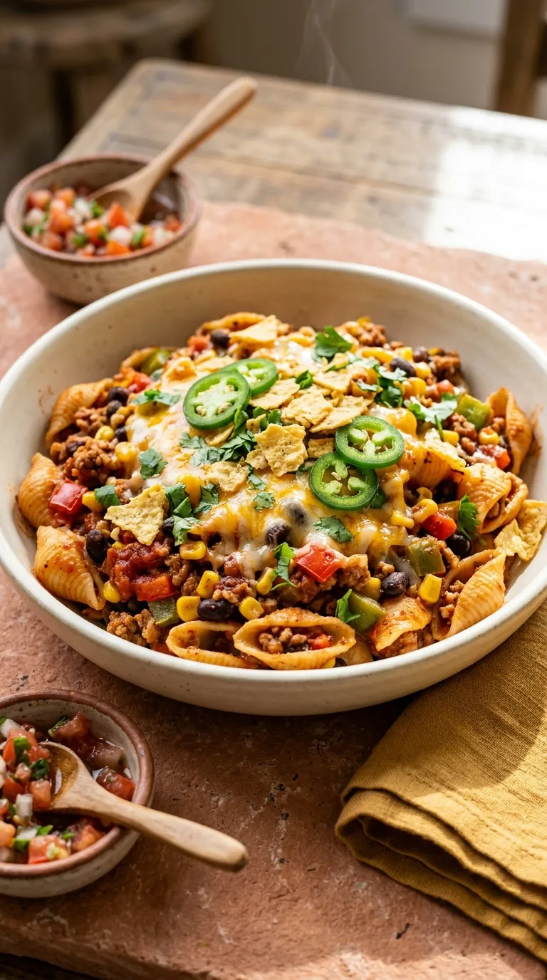 dinner recipes on a budget Turkey Taco Pasta