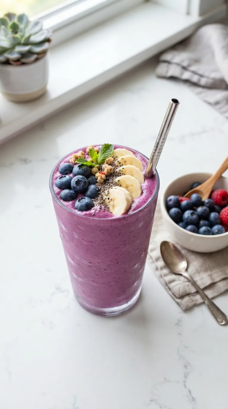easy breakfast ideas for busy mornings Banana Berry Smoothie