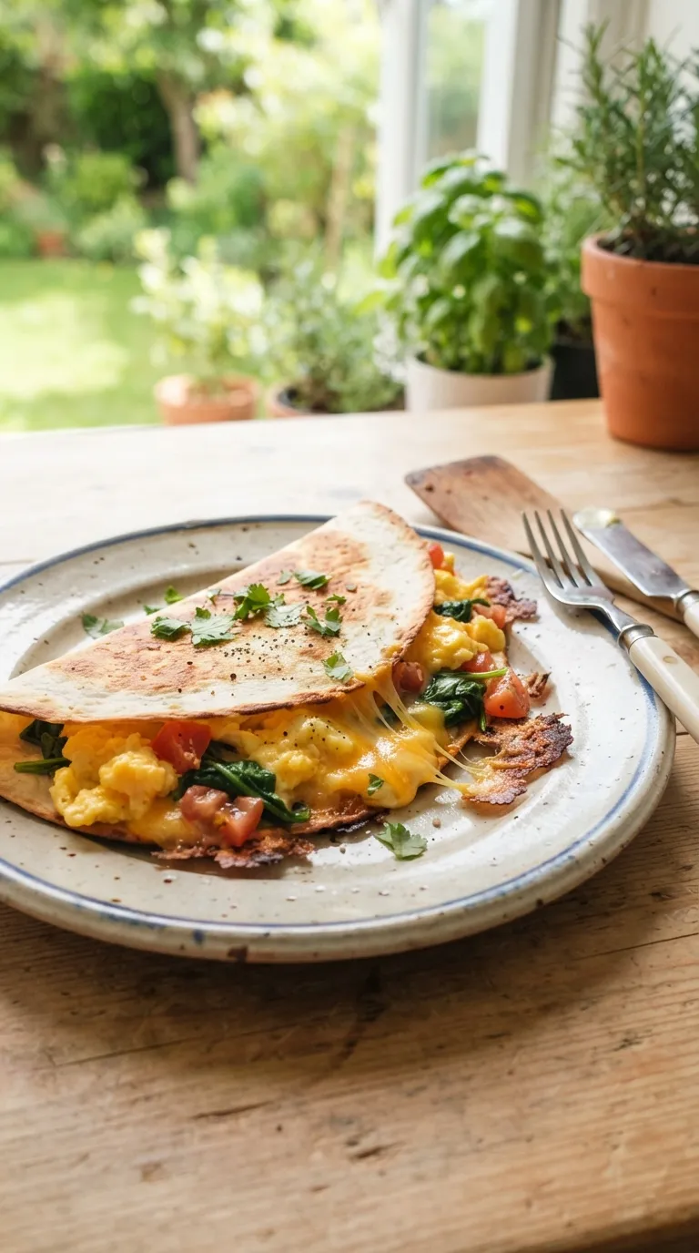 easy breakfast ideas for busy mornings Cheesy Egg Tortilla