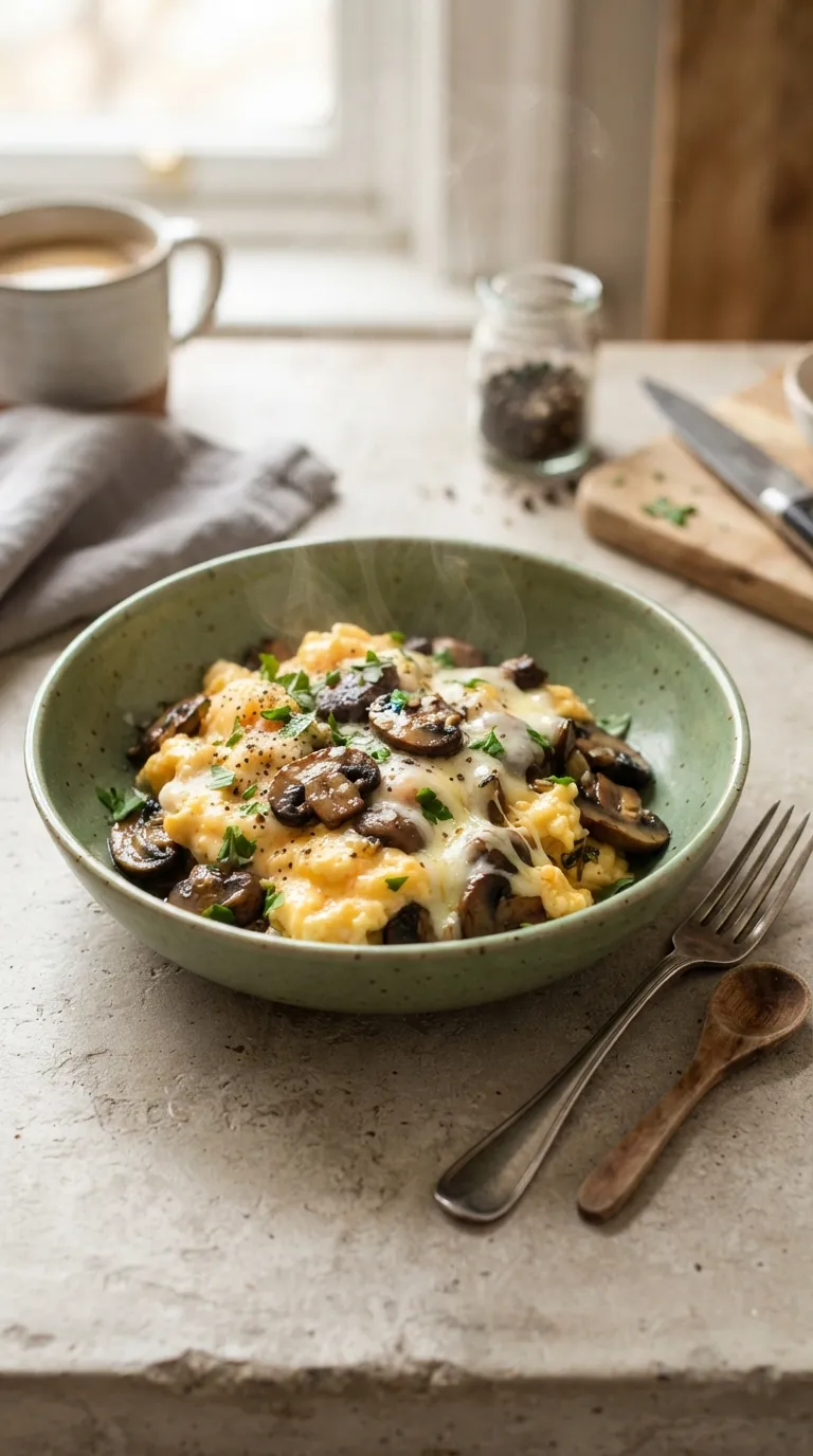 easy breakfast ideas for busy mornings Mushroom Cheese Eggs