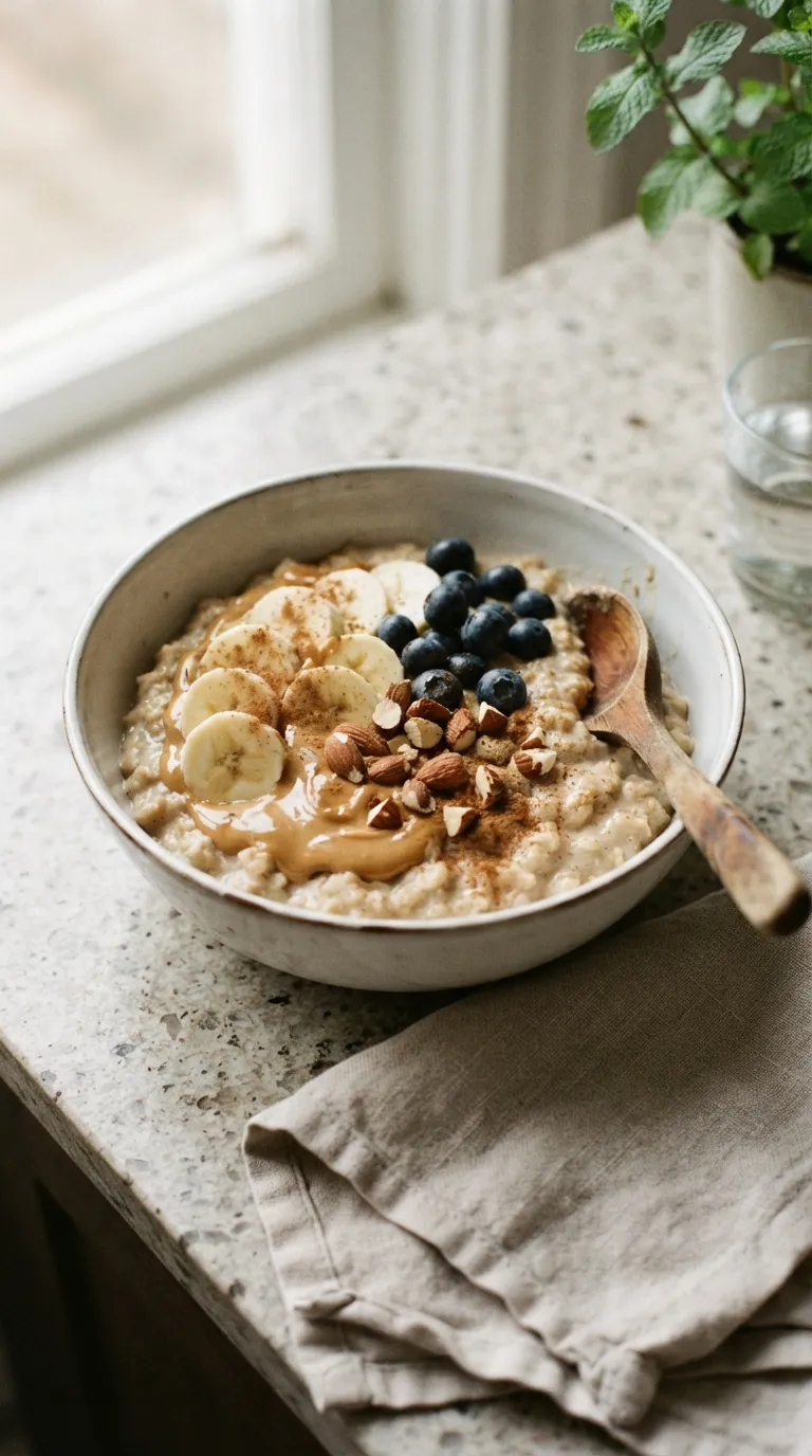 easy breakfast ideas for busy mornings Peanut Butter Oat Bowl