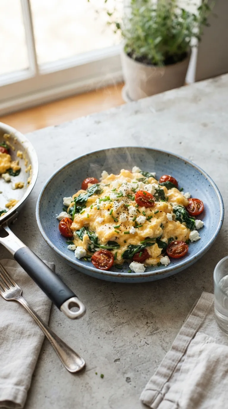 easy breakfast ideas for busy mornings Spinach Egg Scramble