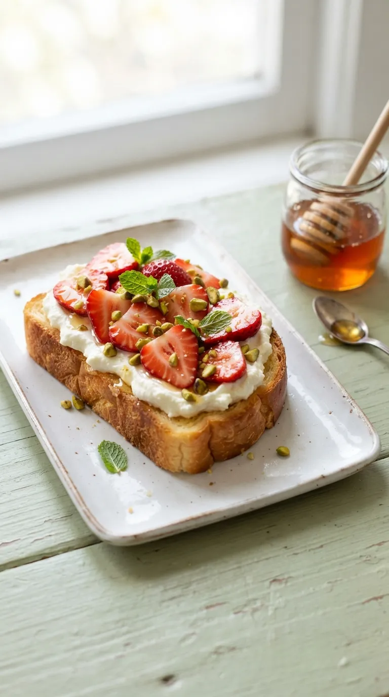 easy breakfast ideas for busy mornings Strawberry Cream Toast