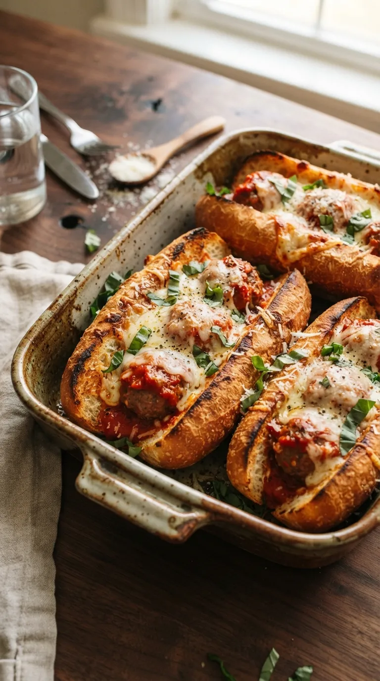 easy dinner recipes for family Baked Meatball Subs