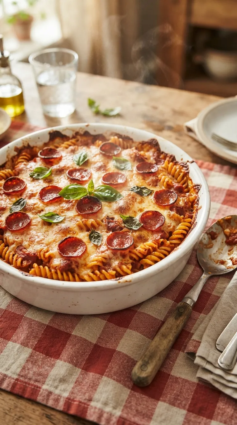 easy dinner recipes for family Baked Pizza Pasta