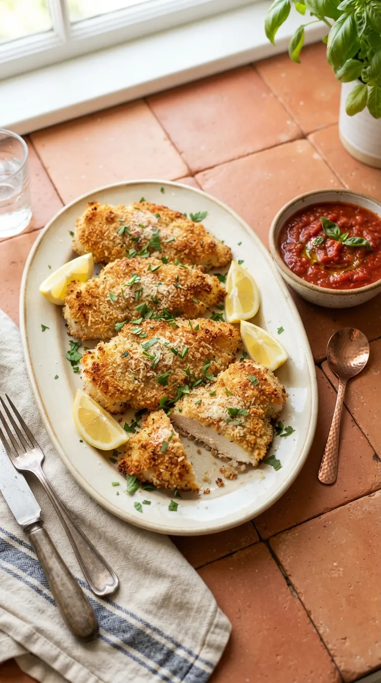 easy dinner recipes for family Crispy Parmesan Chicken