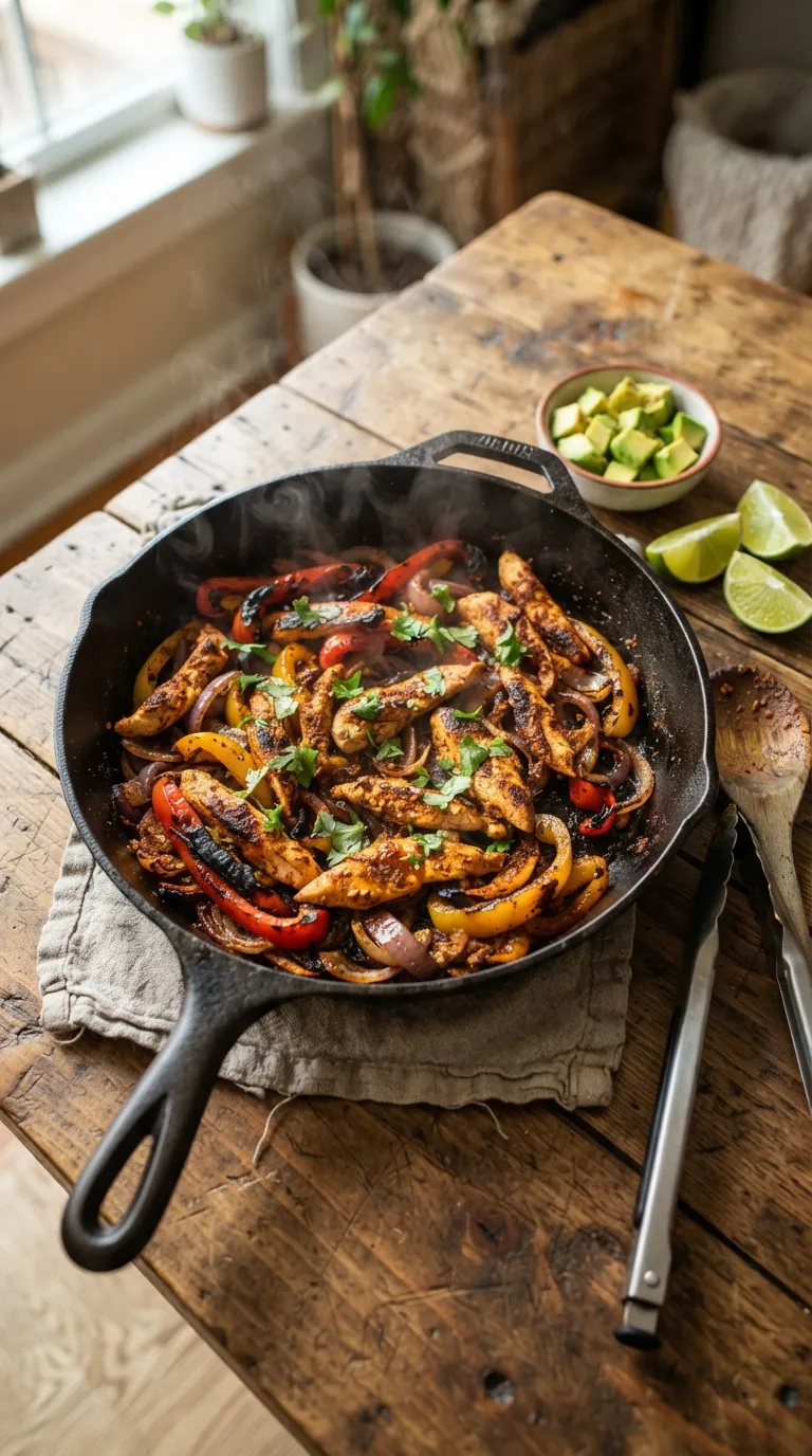 easy healthy meals for busy weeknights Chicken Fajita Skillet