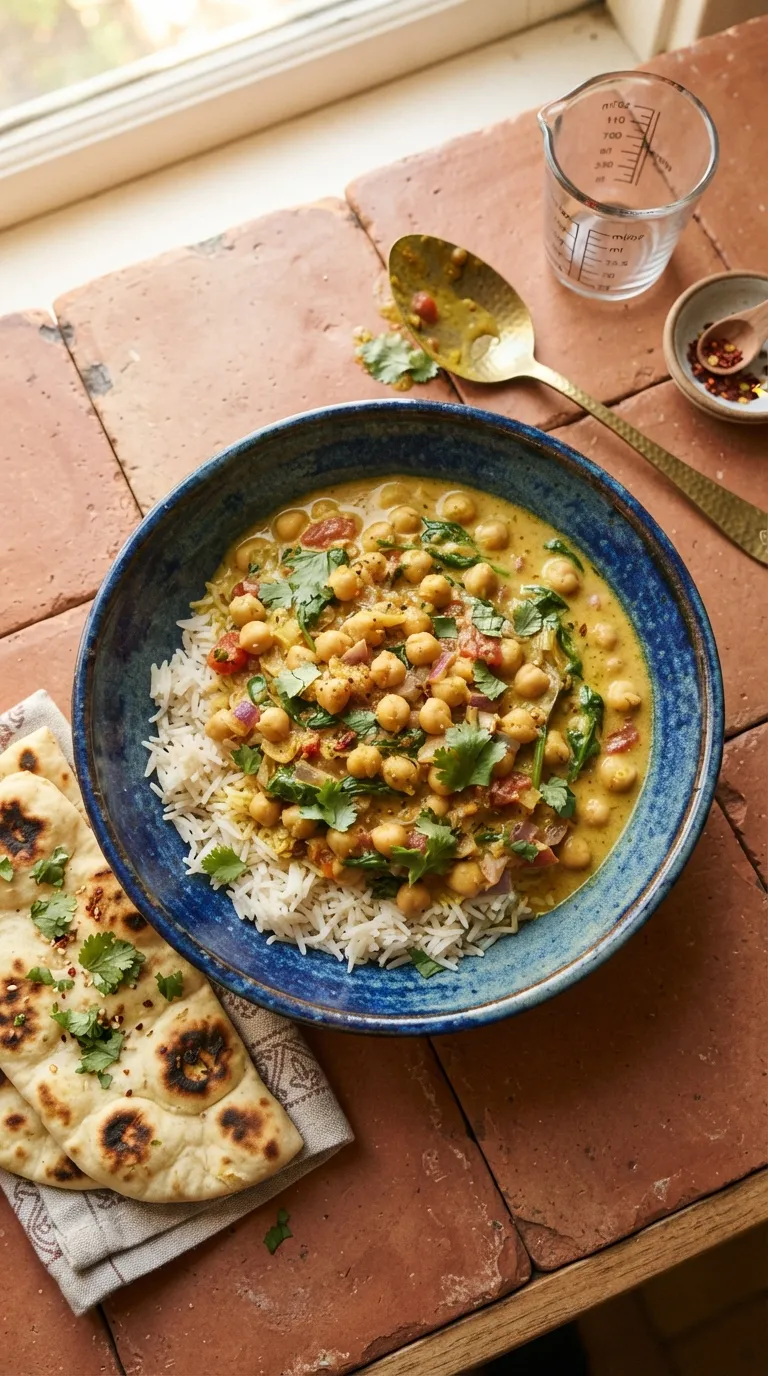 easy healthy meals for busy weeknights Chickpea Curry Rice