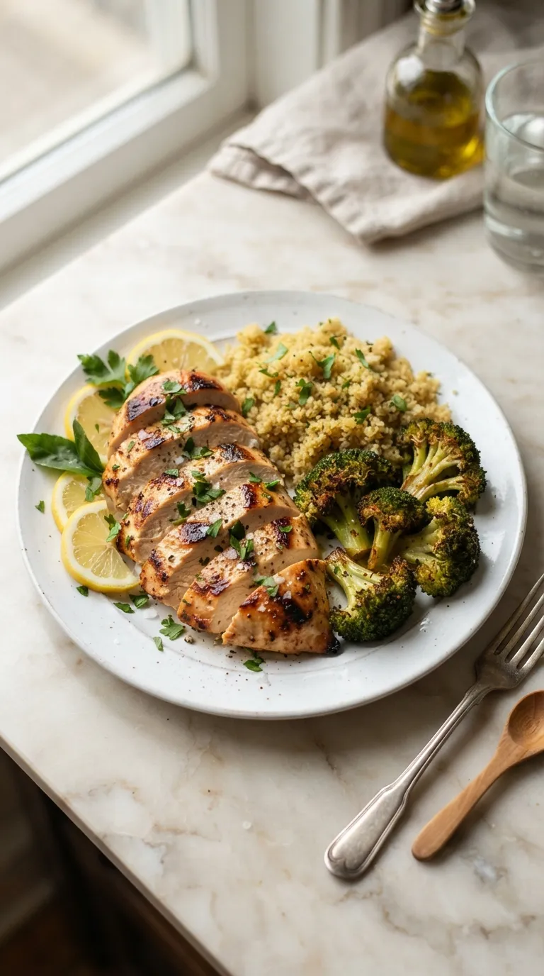 easy healthy meals for busy weeknights Lemon Garlic Chicken
