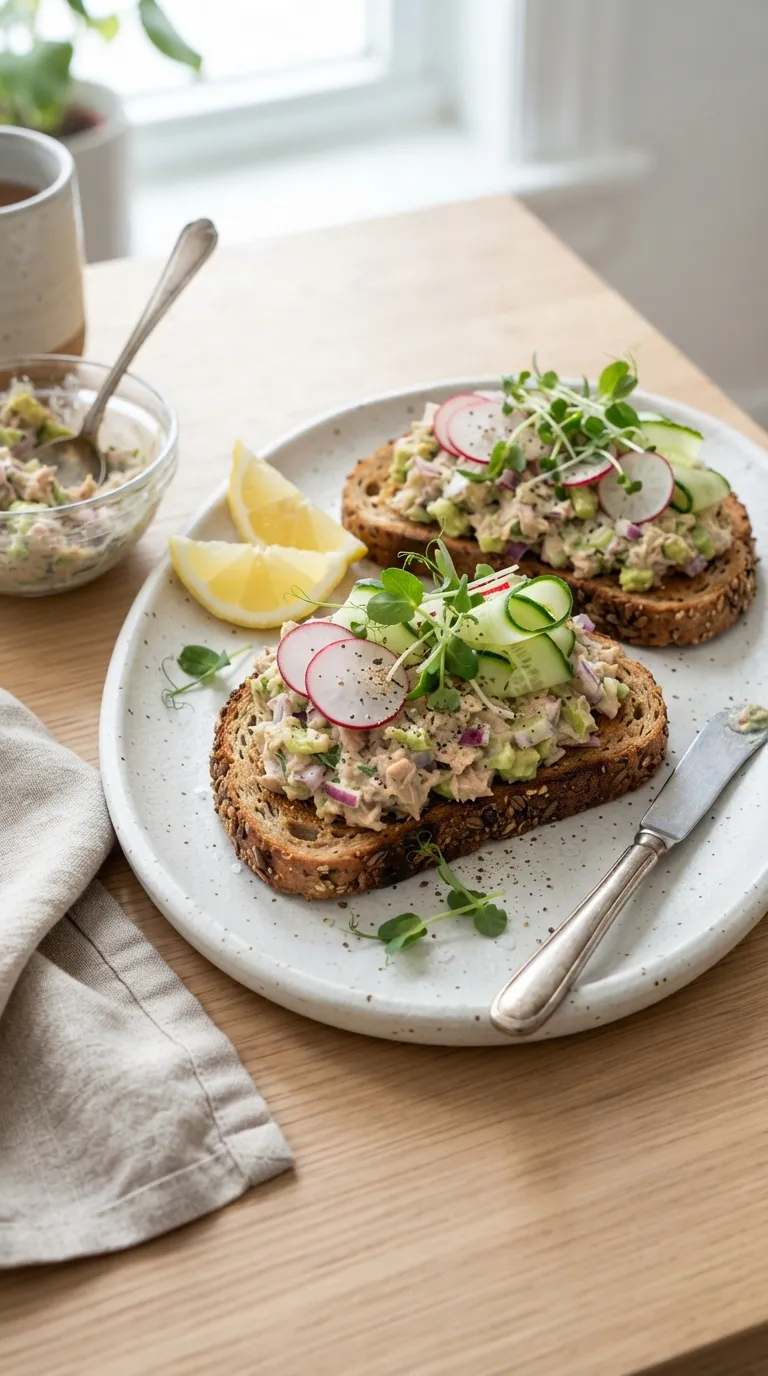 easy healthy meals for busy weeknights Tuna Avocado Toasts