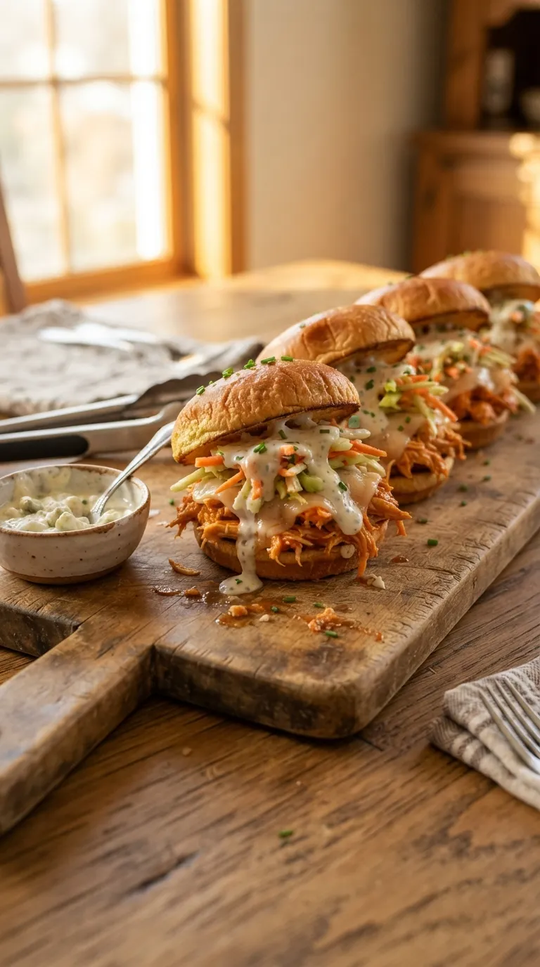 easy spicy snacks for game day Buffalo Chicken Sliders