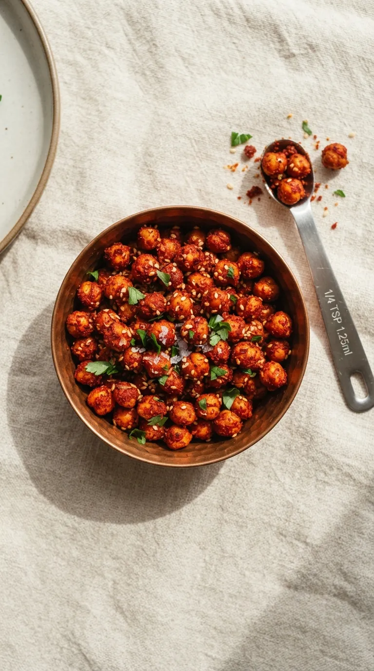 easy spicy snacks for game day Firecracker Chickpeas