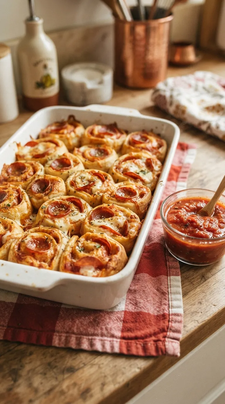 easy spicy snacks for game day Pepperoni Pizza Rolls
