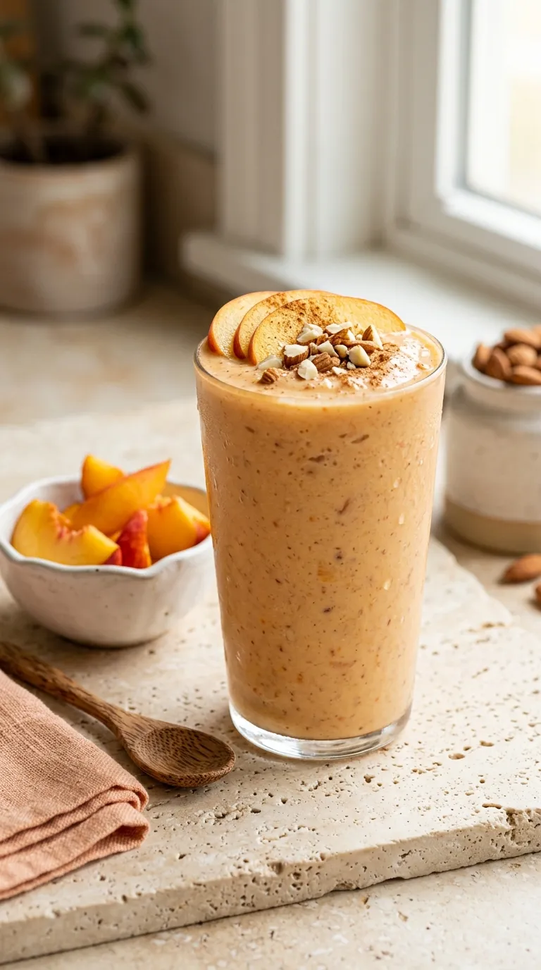 Gluten free breakfast ideas Peach Almond Smoothie