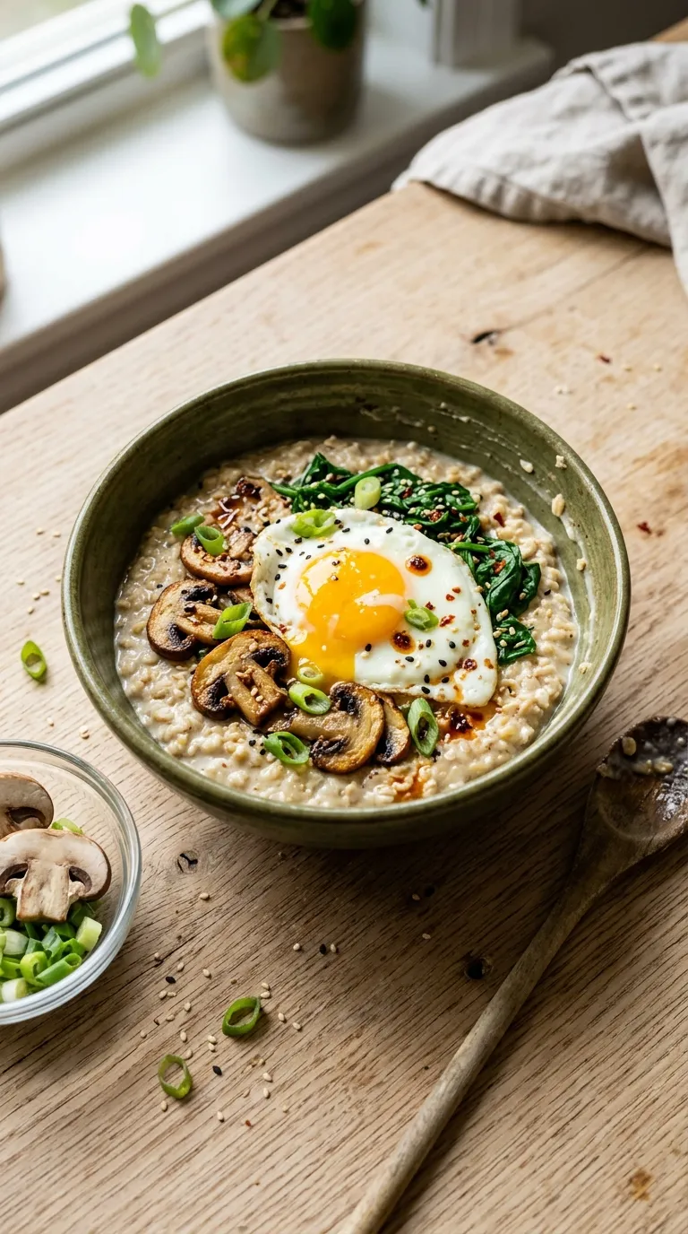 Gluten free breakfast ideas Savory Oatmeal Bowl