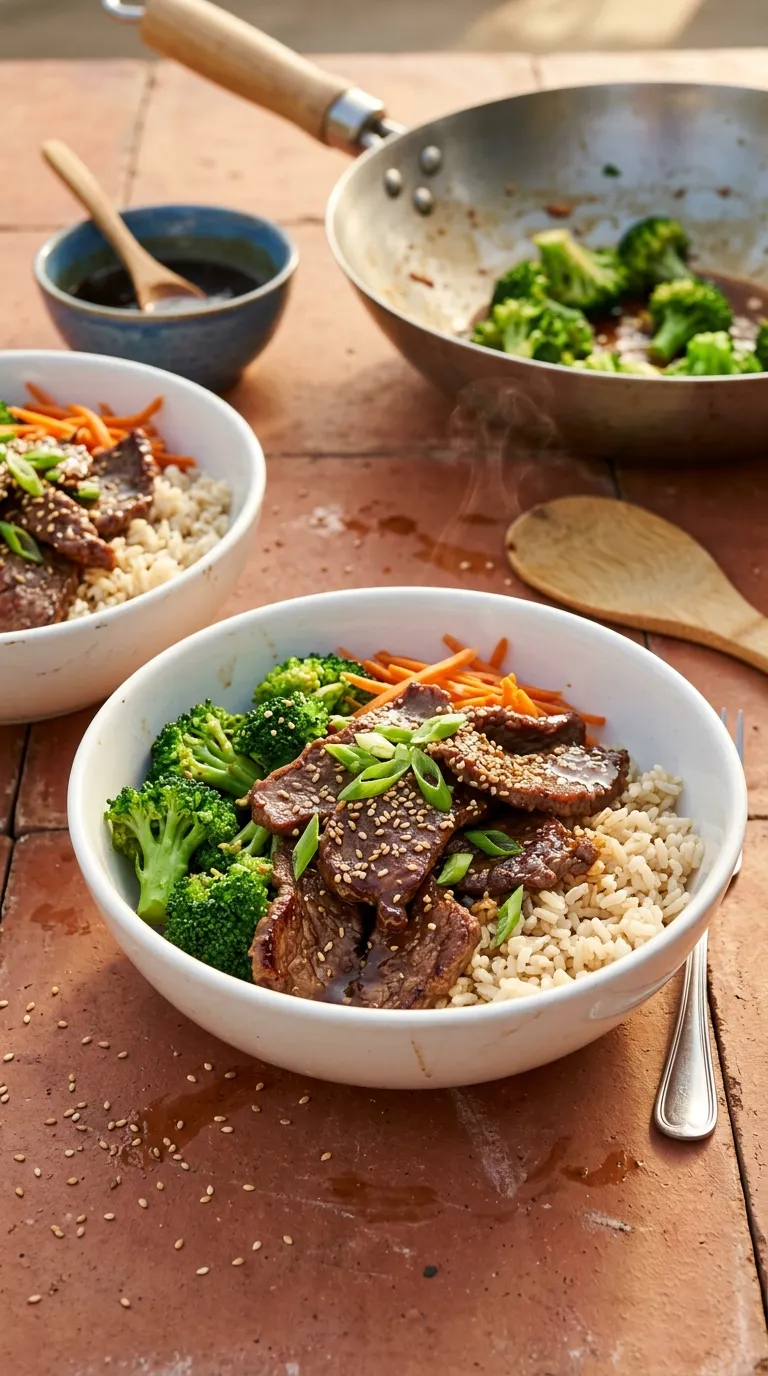 healthy dinner recipes for meal prep Beef Broccoli Bowls