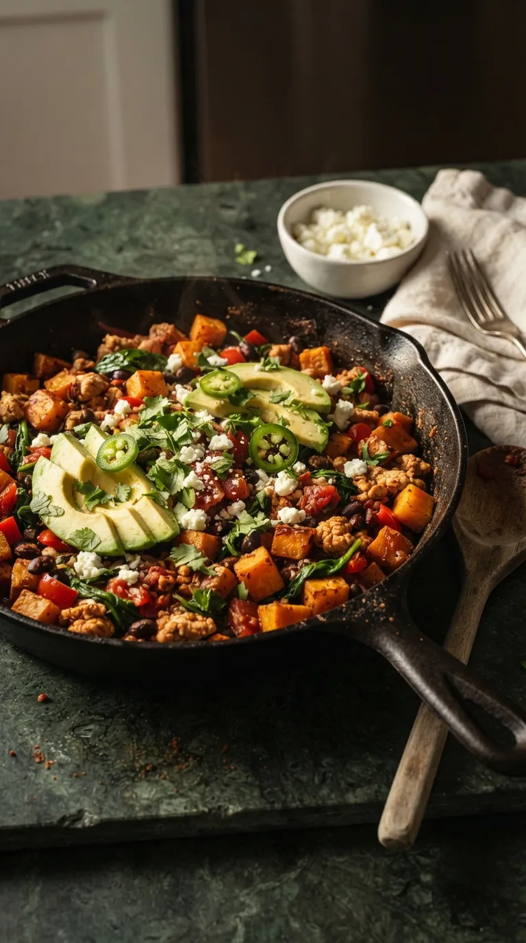 healthy dinner recipes for meal prep Turkey Sweet Potato Skillet