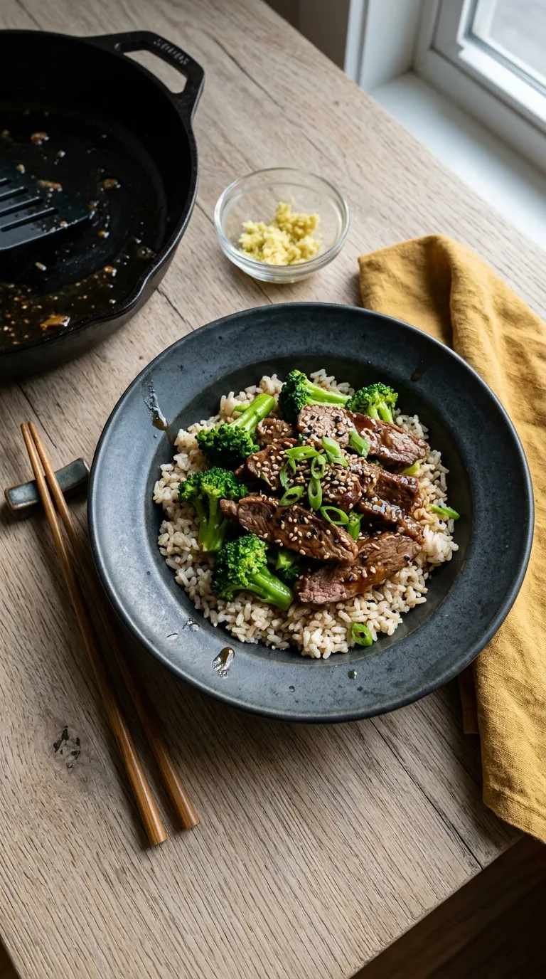 healthy freezer meals for later Beef Broccoli Rice Bowls