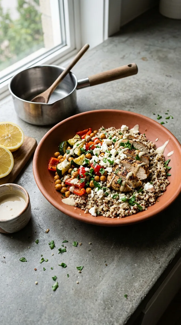 healthy freezer meals for later Chicken Quinoa Bowls