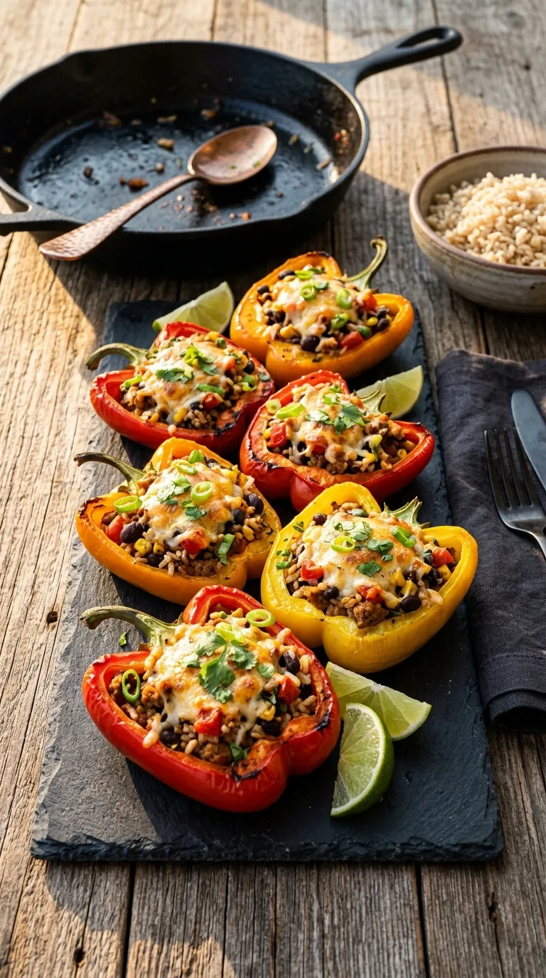 healthy freezer meals for later Turkey Stuffed Peppers