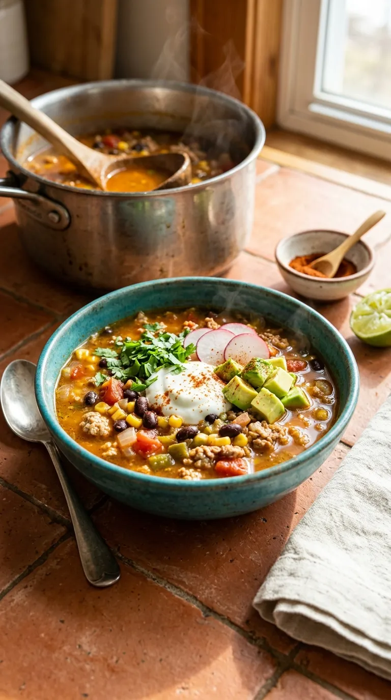healthy freezer meals for later Turkey Taco Soup