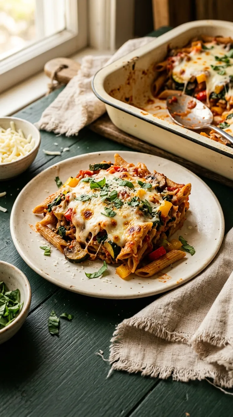 healthy freezer meals for later Veggie Pasta Bake